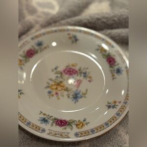 Vintage Liling Fine China Yung Shen Ling Rose Salad plates-set of 12-7.5 in